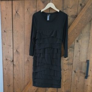 Elegant Black Layered Dress
